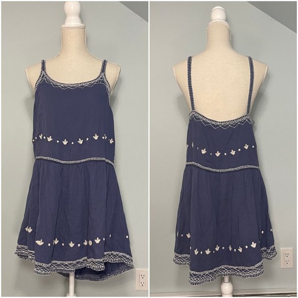 sold ~ SPELL Folklore Sundress Navy blue XL 10 12 Spell & the Gypsy Collective - Picture 3 of 13